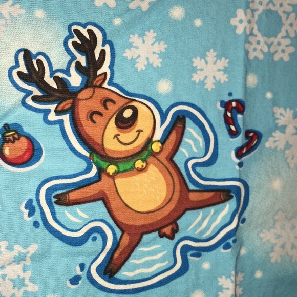 Ladies Scrub Top Reindeer Christmas Holiday Size Small - Picture 4 of 7